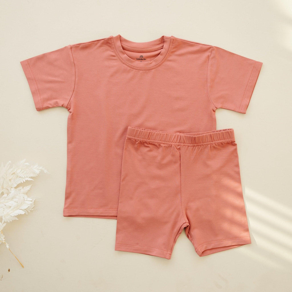 Bamboo Tee & Bike Shorts - sold as separates